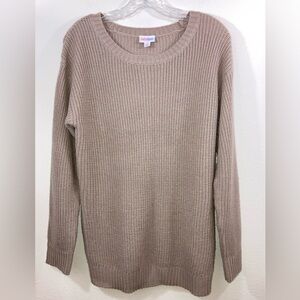 LuLaRoe Solid Taupe/Tan Mariah Sweater Size M
